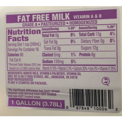 Fat Free Milk