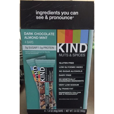 Bars, Dark Chocolate Almond Mint