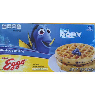 Eggo, Waffles, Blueberry Bubbles