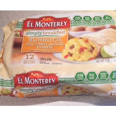 Burritos, Egg, Turkey Sausage & Cheese