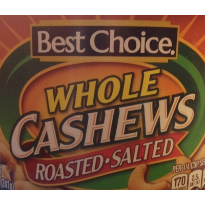Whole Cashews, Roasted & Salted