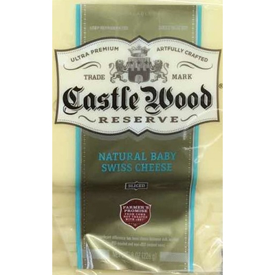 Natural Baby Swiss Cheese, Sliced
