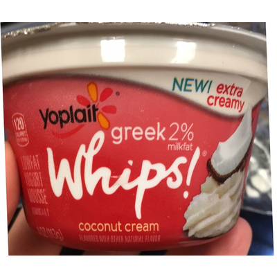 Whips!, 2% Milkfat Greek Yogurt, Coconut Cream
