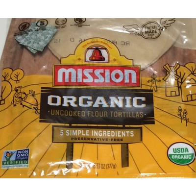 Organic Uncooked Flour Tortillas