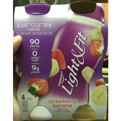 Strawberry Banana Nonfat Yogurt Drink