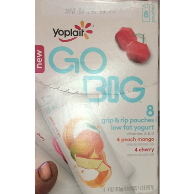 Go Big, Grip & Rip Pouches, Variety Pack, Peach Mango