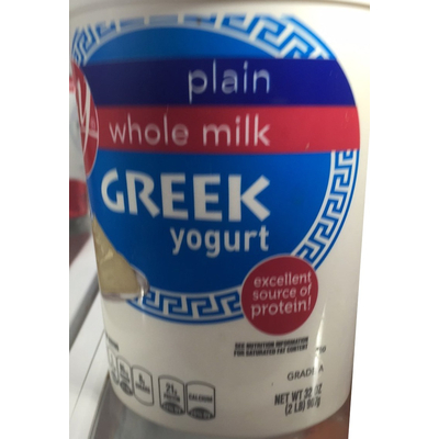 Greek Yogurt, Plain Whole Milk