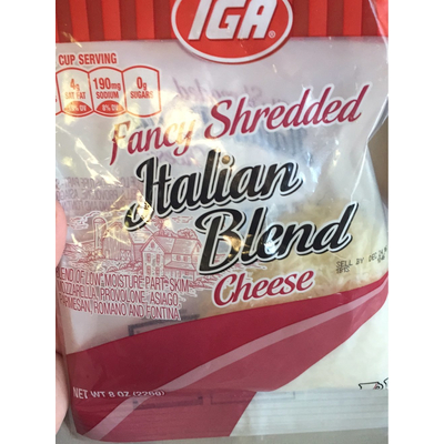 Shredded Cheese, Italian Blend