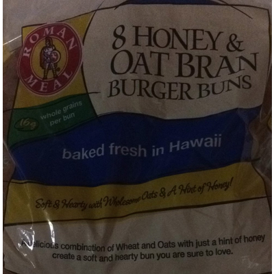 Burger Buns, Honey & Oat Bran