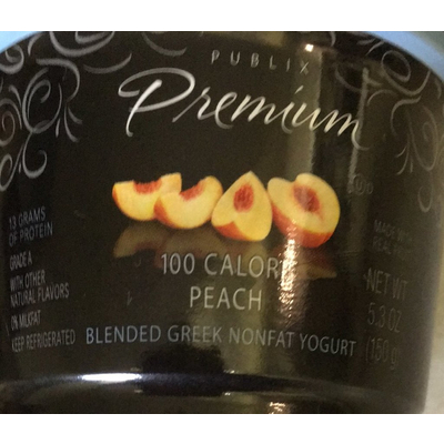 Blended Greek Nonfat Yogurt, Peach