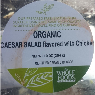 Organic Caesar Salad, flavored with Chicken