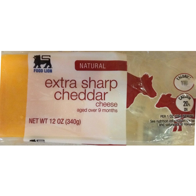Extra Sharp Cheddar Cheese, Natural