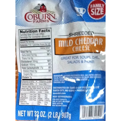 Shredded Mild Cheddar Cheese