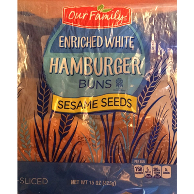 Hamburger Buns, Sesame Seeds