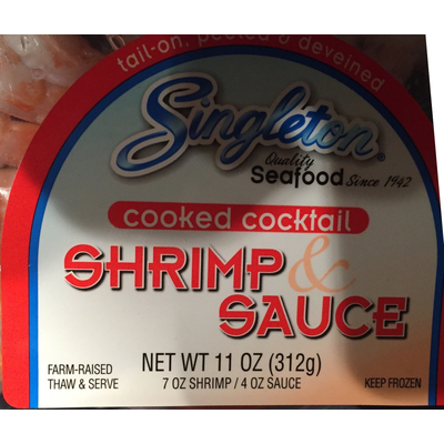 Cooked Cocktail Shrimp & Sauce