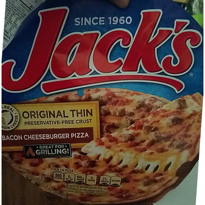 Bacon Cheeseburger Pizza, Original Thin