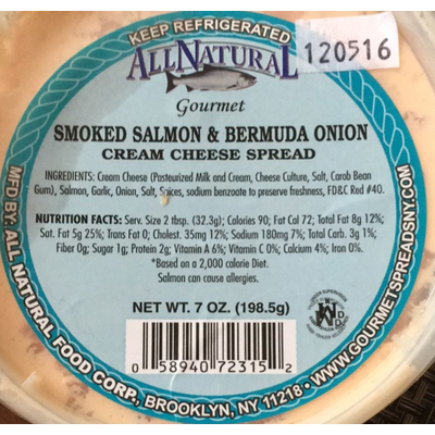 Cream Cheese Spread, Smoked Salmon & Bermuda Onion