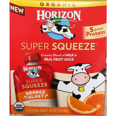 Creamy Blend of Milk & Real Fruit Juice, Orange Blast