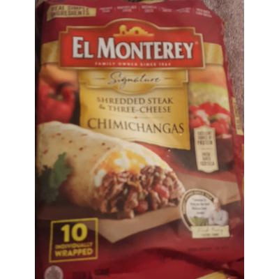 Chimichangas, Shredded Steak & Three Cheese