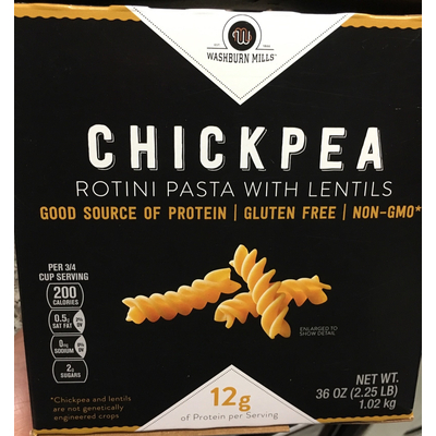 Chickpea, Rotini Pasta with Lentils