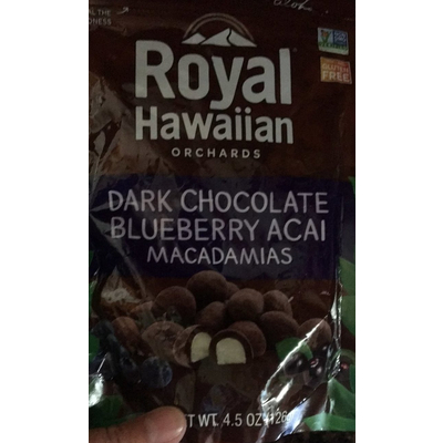 Macadamias, Dark Chocolate Blueberry Acai