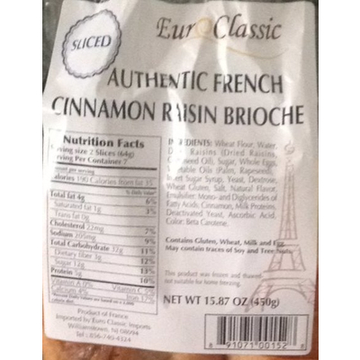 French Cinnamon Raisin Brioche
