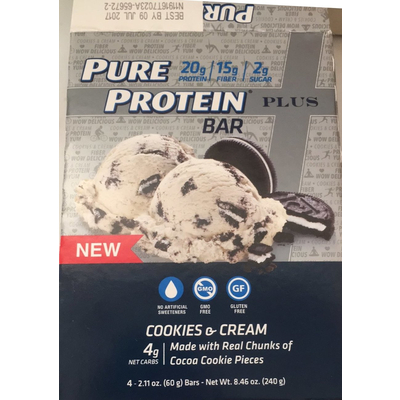 Protein Bar Plus, Cookies & Cream