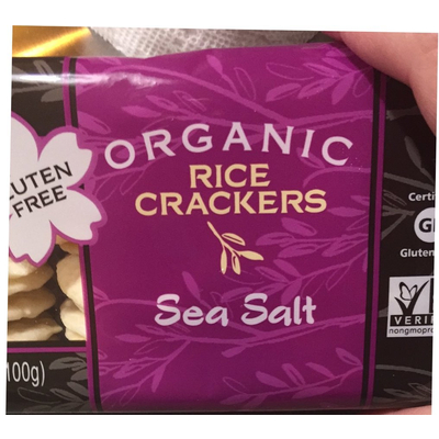 Organic Rice Crackers, Sea Salt
