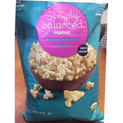 Organic Popcorn, White Cheddar