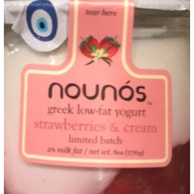 Greek Low-Fat Yogurt, Strawberries & Cream