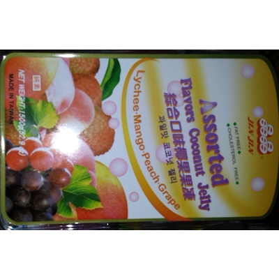 Coconut Jelly, Assorted Flavors, Lychee, Mango, Peach, Grape