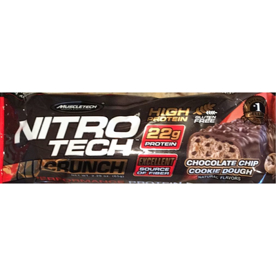 Protein Energy Bar, Nitro Tech, Chocolate Chip Cookie Dough