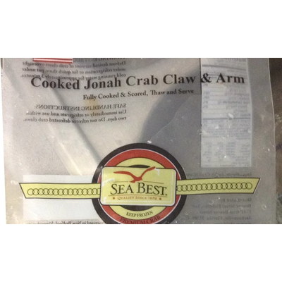 Jonah Crab Claw & Arm, Cooked