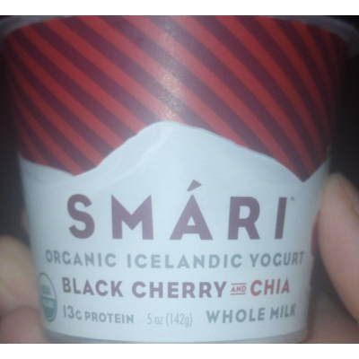 Organic Icelandic Yogurt, Black Cherry and Chia