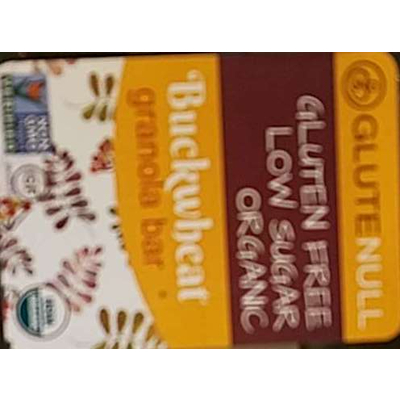 Buckwheat Granola Bar, Gluten Free, Low Sugar, Organic
