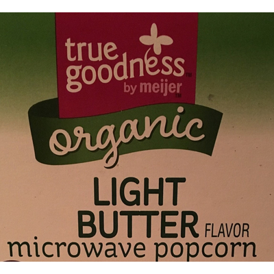 Organic Microwave Popcorn, Light Butter