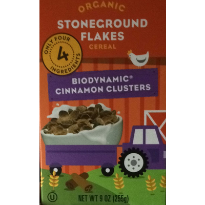 Stoneground Flakes Cereal, Biodynamic Cinnamon Clusters