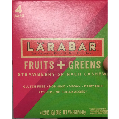 Fruits & Greens Strawberry Spinach Cashew Bar