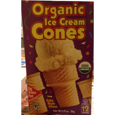 Ice Cream Cones, Organic