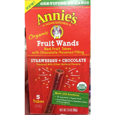 Organic Fruit Wands, Strawberry + Chocolate