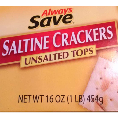 Saltine Crackers, Unsalted Tops