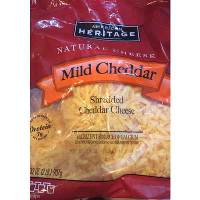 Shredded Cheese, Mild Cheddar