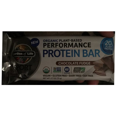 Organic Plant-Based Performance Protein Bar, Chocolate Fudge Flavor