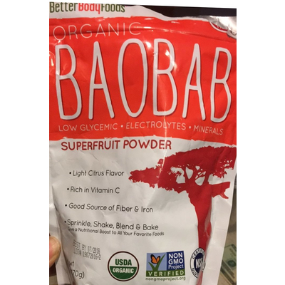 Carbs in Better Body Foods Superfruit Powder, Organic Baobab | Carb Manager