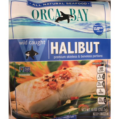 Wild Caught Halibut, Skinless & Boneless