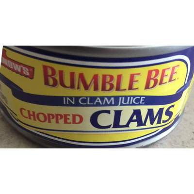 Chopped Clams, Bumble Bee in Clam Juice