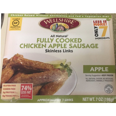 Chicken Apple Sausage, Apple, Fully Cooked Skinless Links
