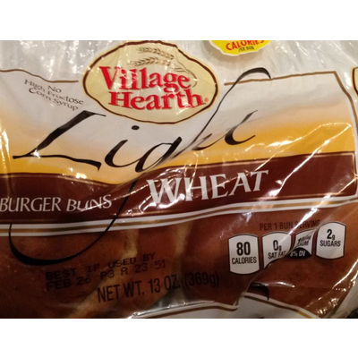 Wheat Burger Buns, Light