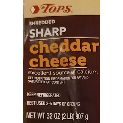 Shredded Cheese, Sharp Cheddar