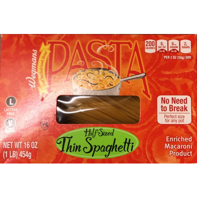 Pasta, Half Sized Thin Spaghetti